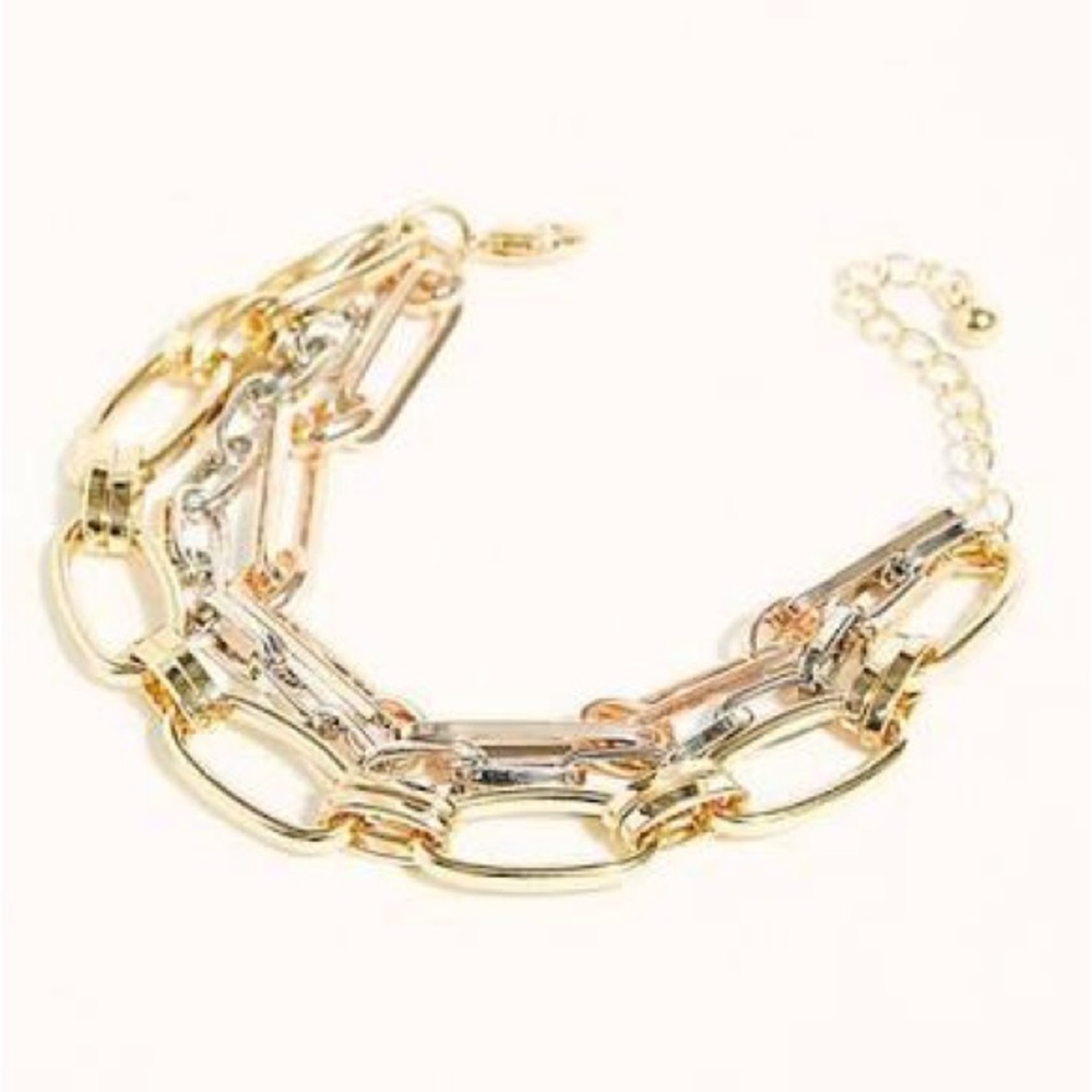 Free People Triple Chain Bracelet